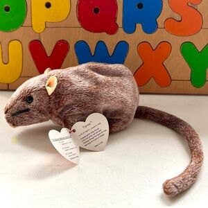 NWT Ty Tiptoe the Mouse Beanie Baby 1998